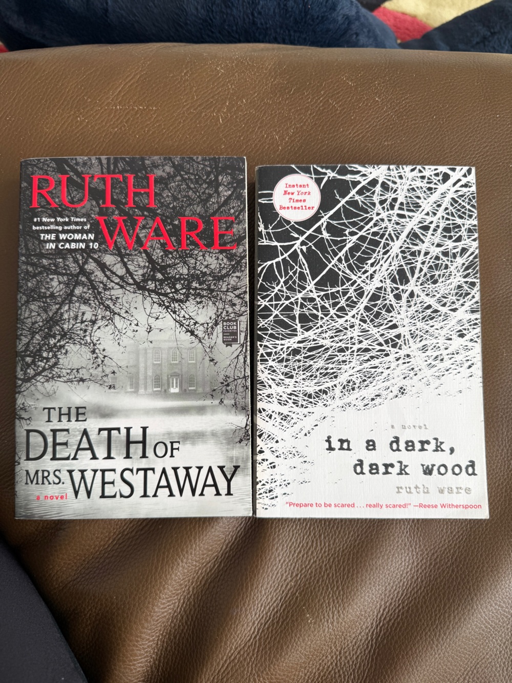 Ruth Ware Paperback Novels - The Death of Mrs. Westaway and In a Dark, Dark Woo